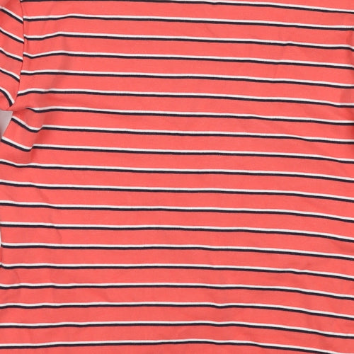 Nautica Womens Red Striped Cotton Pullover Sweatshirt Size S Pullover