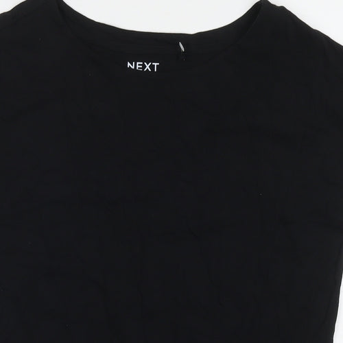 NEXT Womens Black Cotton Basic T-Shirt Size 10 Round Neck