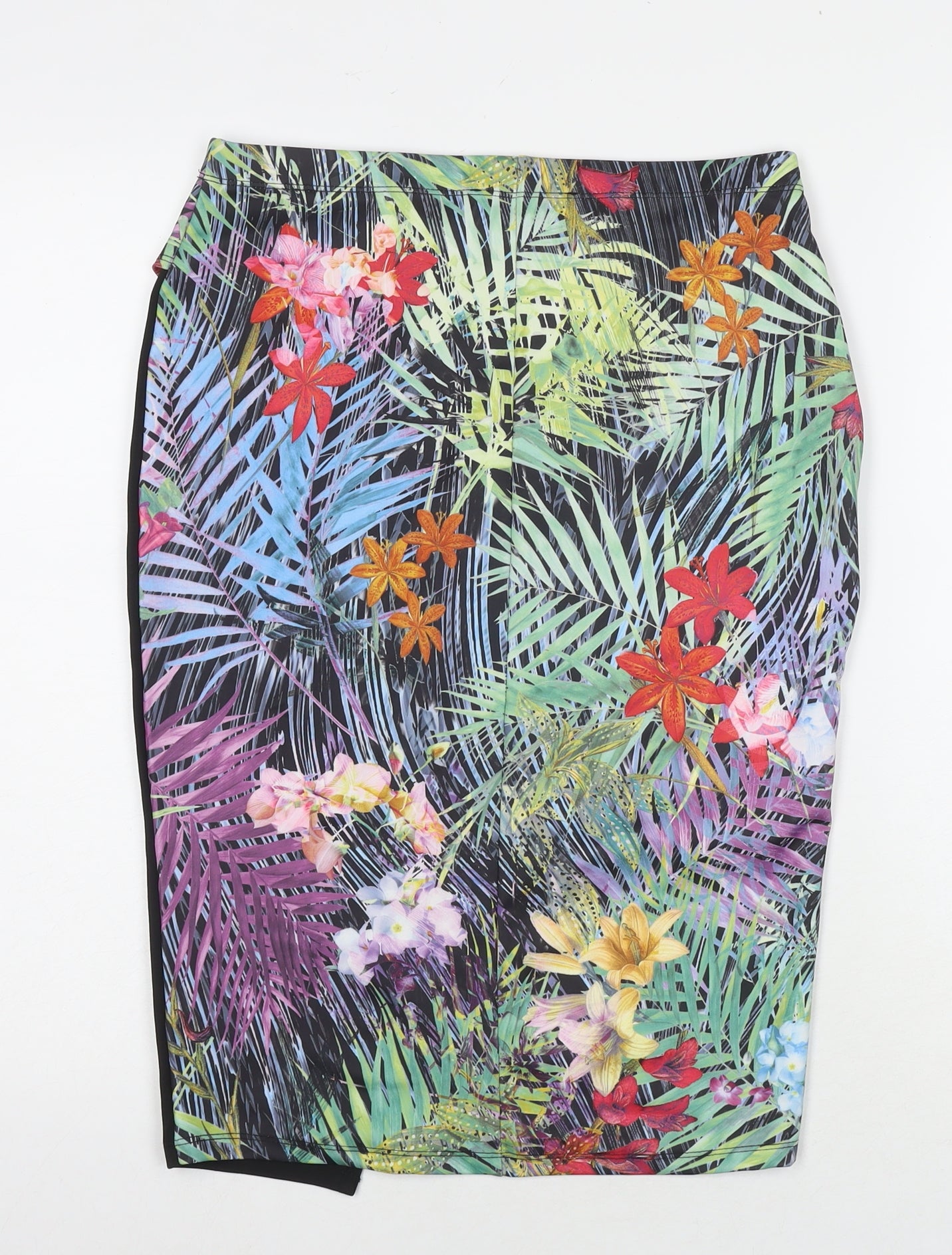 Definitions Womens Multicoloured Floral Polyester Straight & Pencil Skirt Size 12