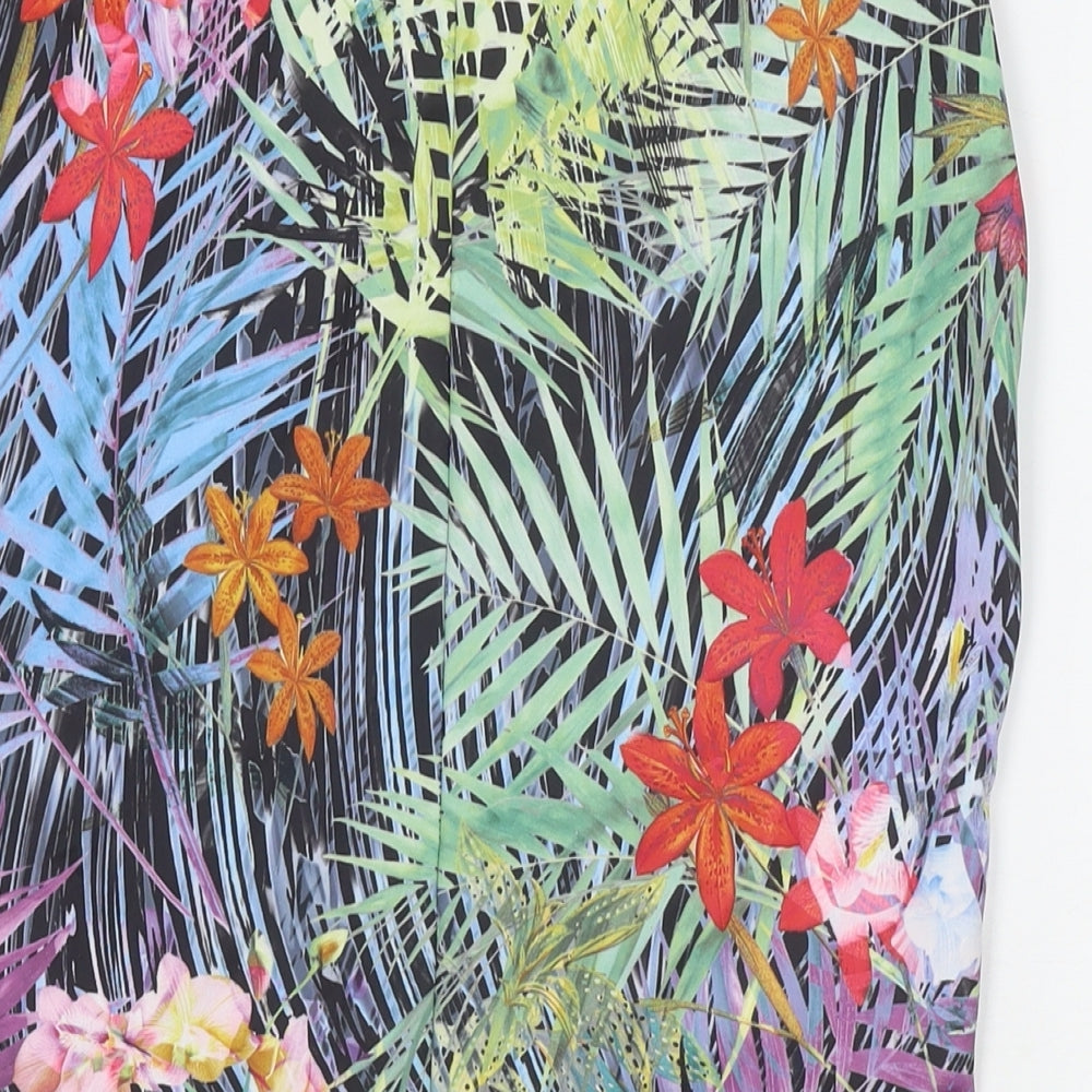 Definitions Womens Multicoloured Floral Polyester Straight & Pencil Skirt Size 12