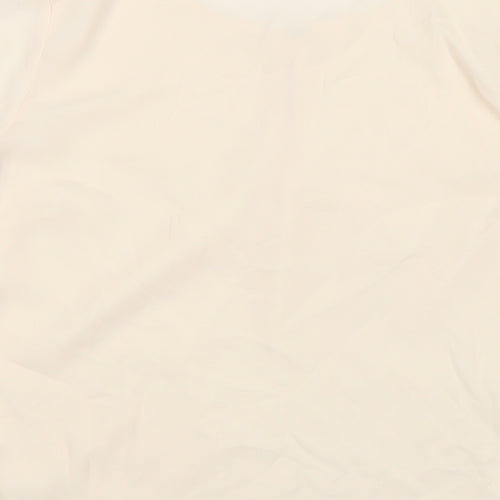 Dorothy Perkins Womens Ivory Polyester Basic Blouse Size 10 Round Neck