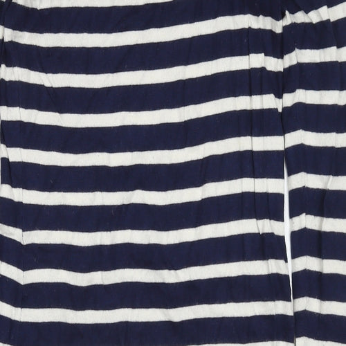 JoJo Maman Bébé Womens Blue Striped Cotton Maxi Size XS Round Neck Pullover