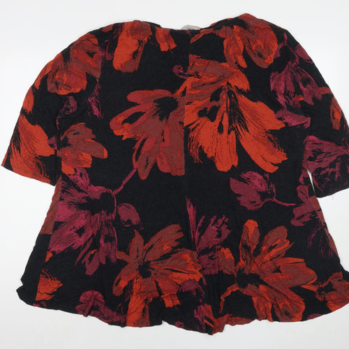 Anthology Womens Multicoloured Floral Viscose Basic Blouse Size 24 Round Neck