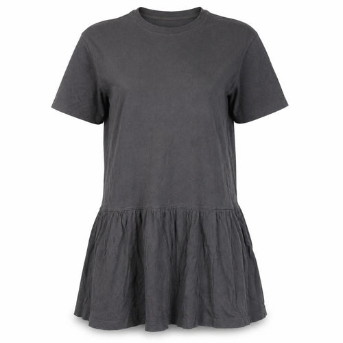 Divided by H&M Womens Grey Cotton T-Shirt Dress Size M Round Neck Pullover