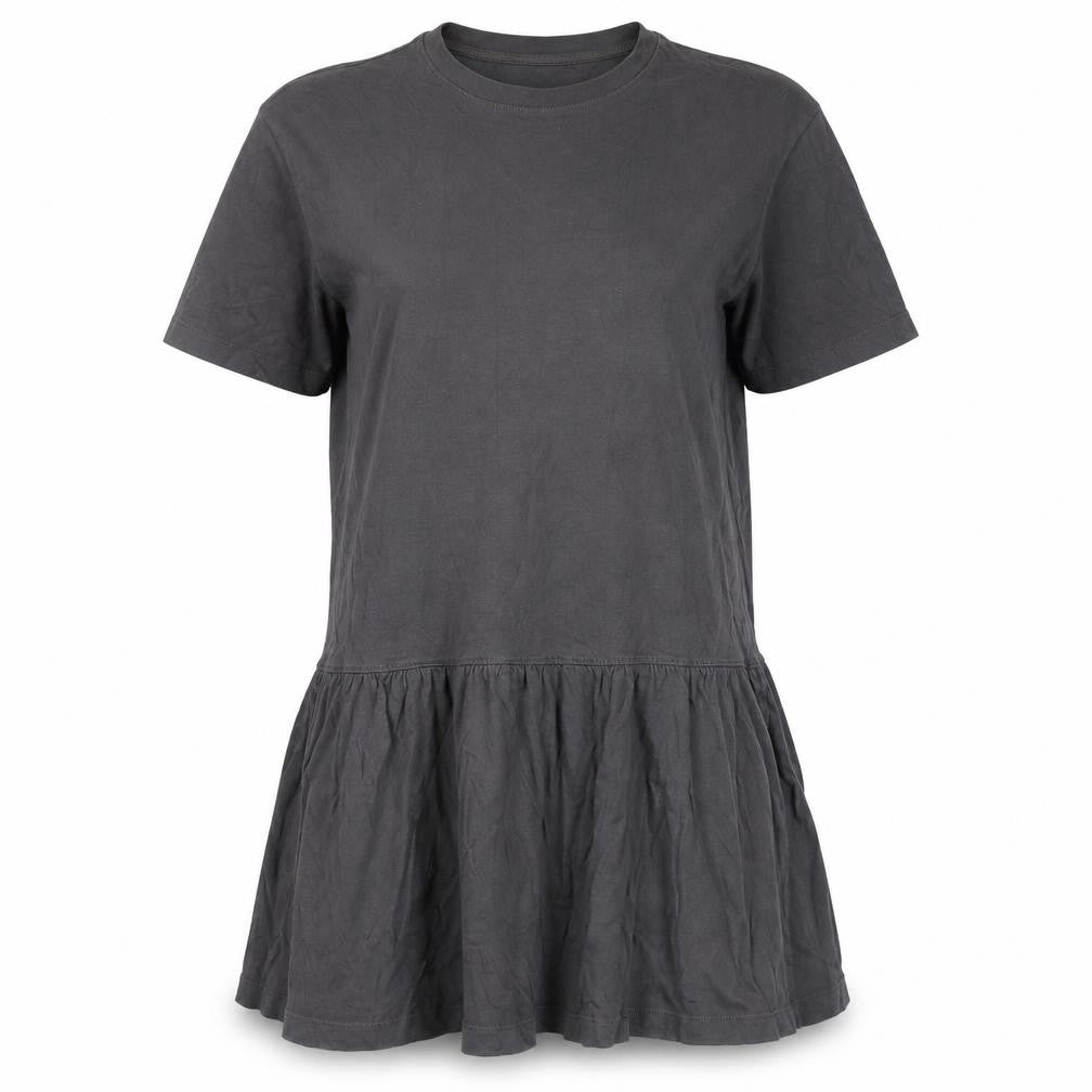 Divided by H&M Womens Grey Cotton T-Shirt Dress Size M Round Neck Pullover
