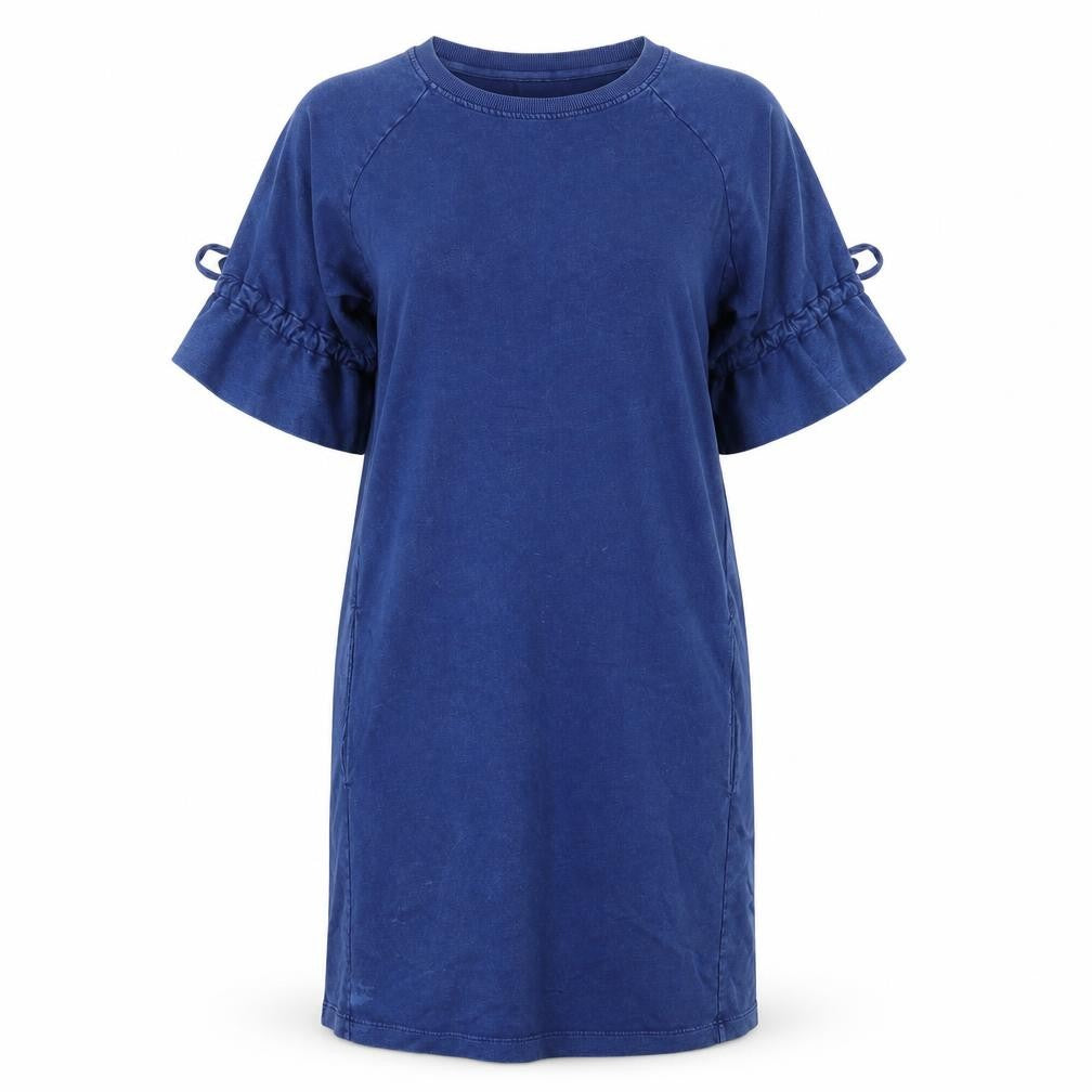 NEXT Womens Blue Cotton T-Shirt Dress Size 14 Round Neck Pullover
