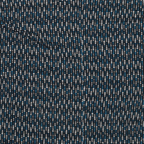 Worthington Industries Womens Blue Geometric Viscose Basic Blouse Size M Round Neck