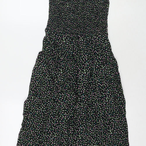 Marks and Spencer Womens Multicoloured Floral Cotton Maxi Size 8 Square Neck Pullover - Strapless