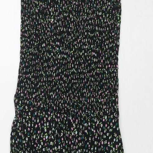 Marks and Spencer Womens Multicoloured Floral Cotton Maxi Size 8 Square Neck Pullover - Strapless