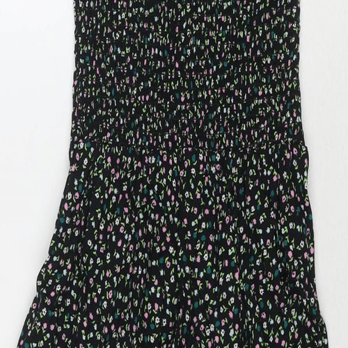 Marks and Spencer Womens Multicoloured Floral Cotton Maxi Size 8 Square Neck Pullover - Strapless