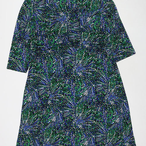 Country Casuals Womens Multicoloured Geometric Polyester A-Line Size XL V-Neck Pullover