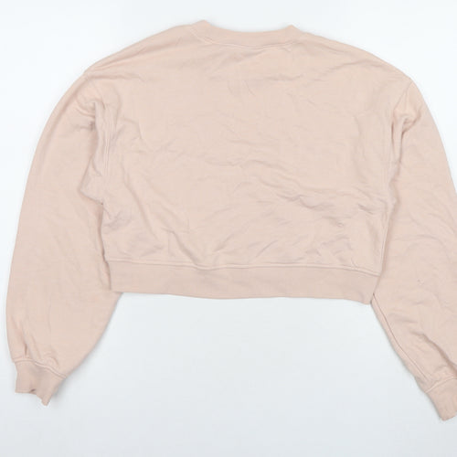 Divided by H&M Womens Beige Cotton Pullover Sweatshirt Size S Pullover - Smile