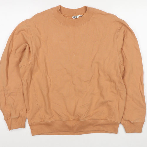 Uniqlo Mens Beige Cotton Pullover Sweatshirt Size M