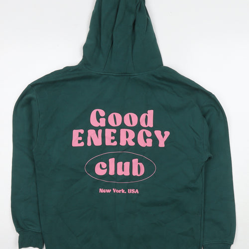 Oh Me Oh My Womens Green Cotton Pullover Hoodie Size 6 Pullover - Good Energy Club