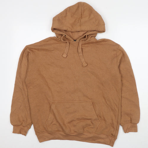 Boohoo Womens Brown Polyester Pullover Hoodie Size M Pullover - Size M/L