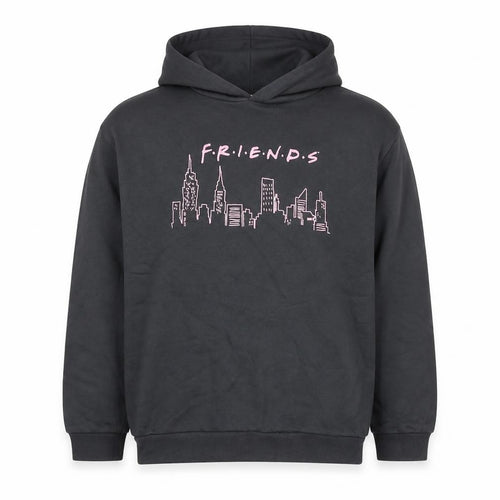 Friends Girls Grey Cotton Pullover Hoodie Size 11-12 Years Pullover - Logo