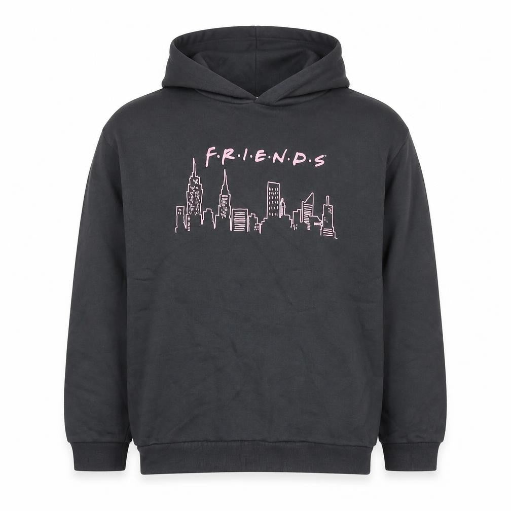 Friends Girls Grey Cotton Pullover Hoodie Size 11-12 Years Pullover - Logo