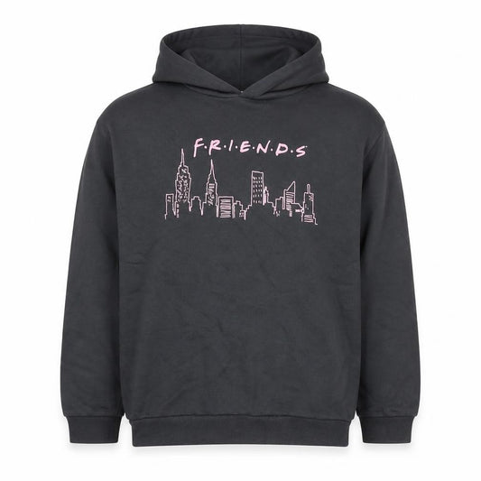 Friends Girls Grey Cotton Pullover Hoodie Size 11-12 Years Pullover - Logo