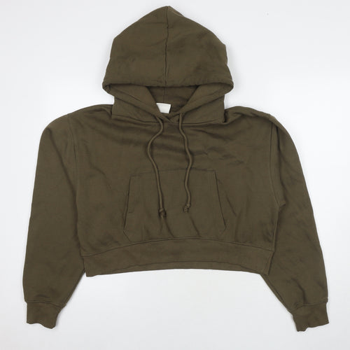 Pull&Bear Womens Green Cotton Pullover Hoodie Size XL Pullover