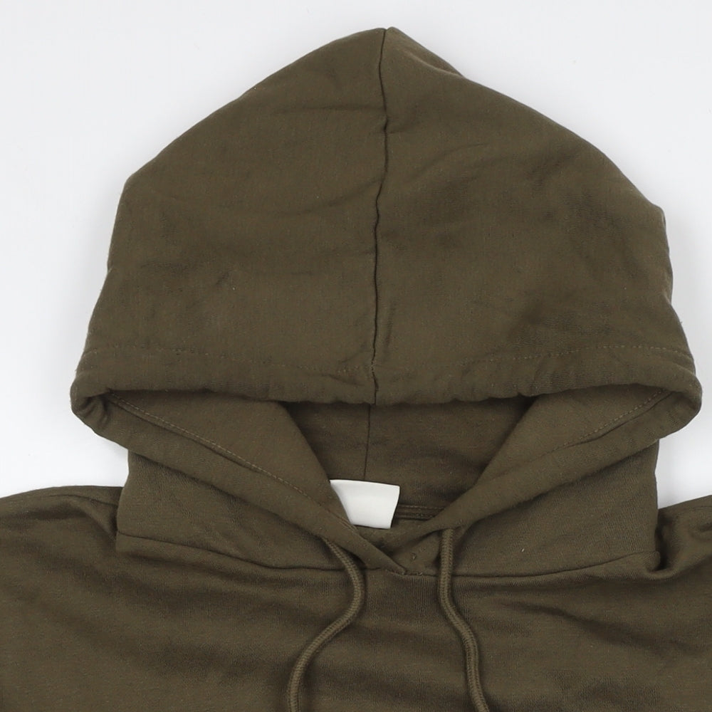 Pull&Bear Womens Green Cotton Pullover Hoodie Size XL Pullover