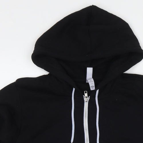 Bella&Canvas Mens Black Cotton Full Zip Hoodie Size M - Where the market connects.