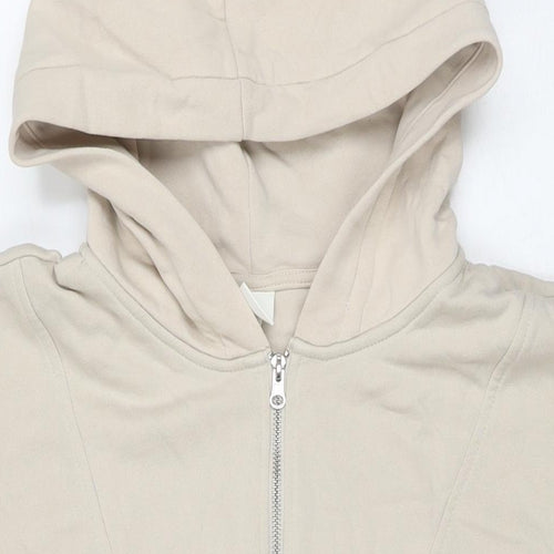 H&M Mens Beige Cotton Pullover Hoodie Size L