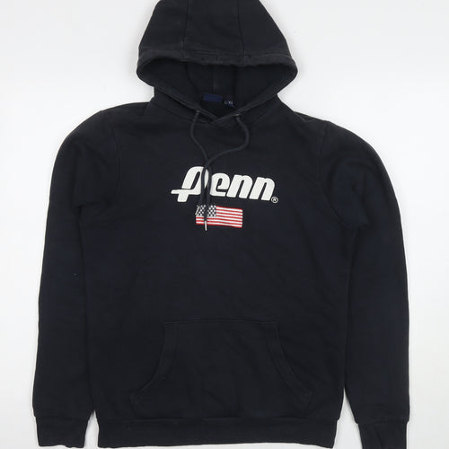 Penn Mens Blue Cotton Pullover Hoodie Size XS - Logo