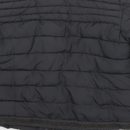 NEXT Girls Grey Puffer Jacket Jacket Size 8 Years Zip