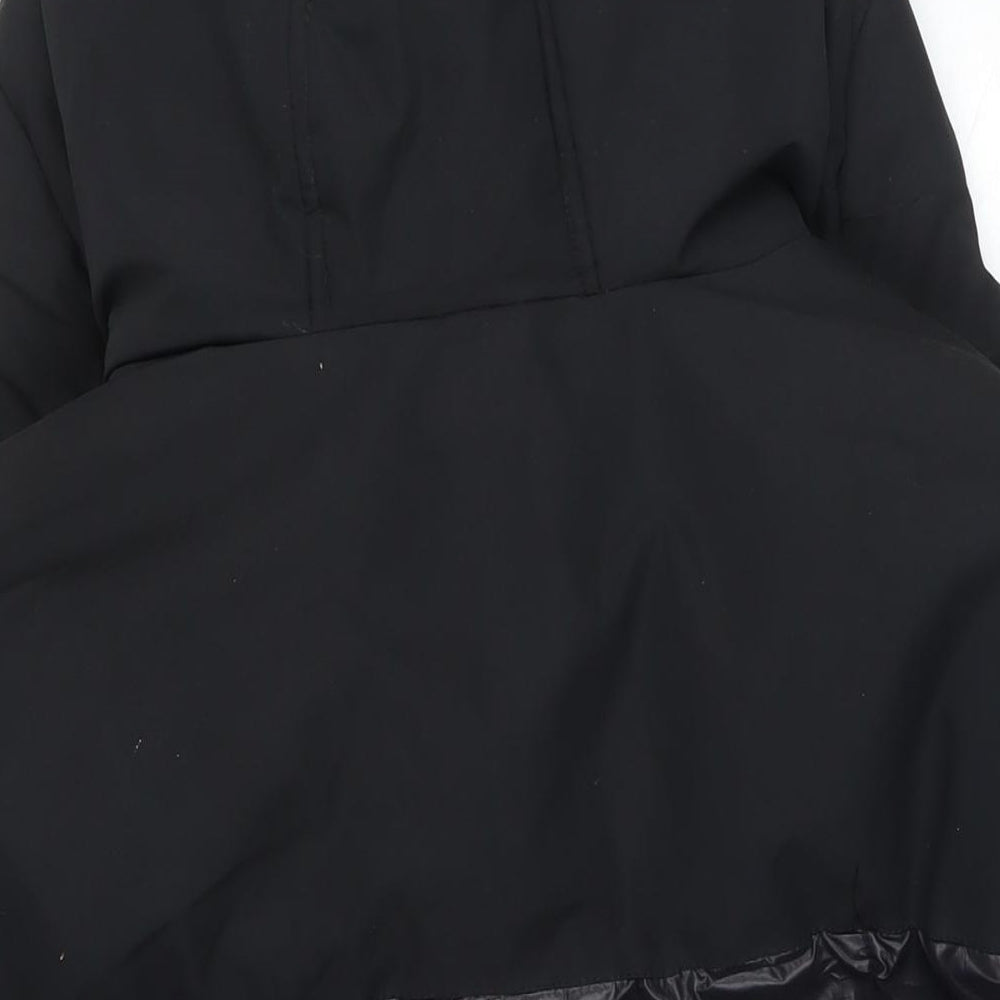 Closure Mens Black Puffer Jacket Coat Size XL Zip