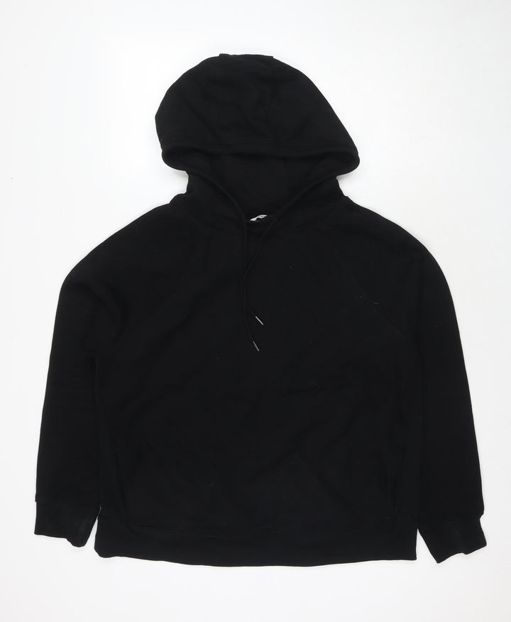 NEXT Womens Black Cotton Pullover Hoodie Size L Pullover