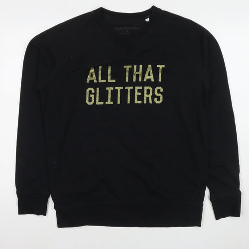 Stanley Stella Womens Black Cotton Pullover Sweatshirt Size L Pullover - All that glitters