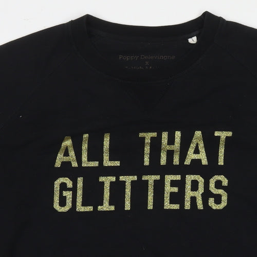 Stanley Stella Womens Black Cotton Pullover Sweatshirt Size L Pullover - All that glitters