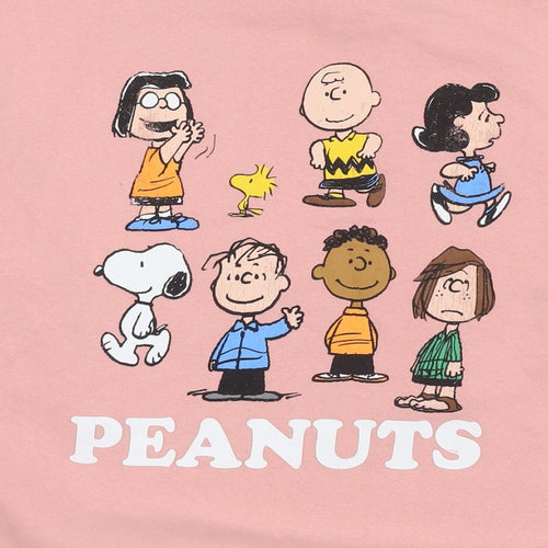 Peanuts Womens Pink Cotton Pullover Sweatshirt Size 10 Pullover - Peanuts Characters Size 10-12
