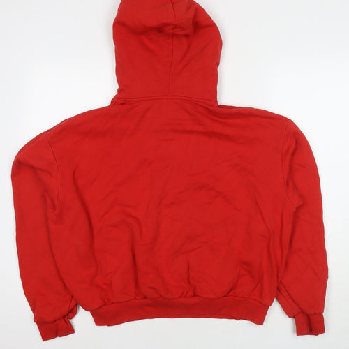 Cheap Monday Womens Red Cotton Pullover Hoodie Size L Pullover - Logo