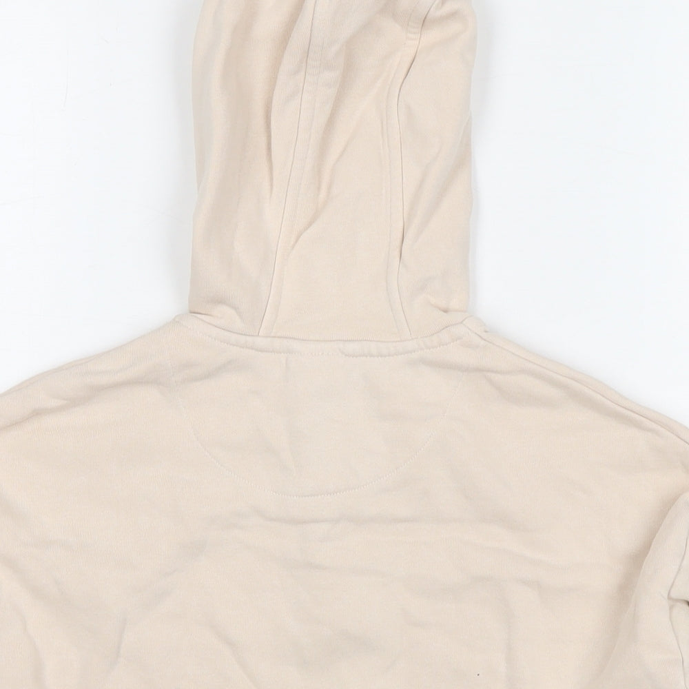 Marks and Spencer Girls Beige Polyester Pullover Hoodie Size 7-8 Years Pullover