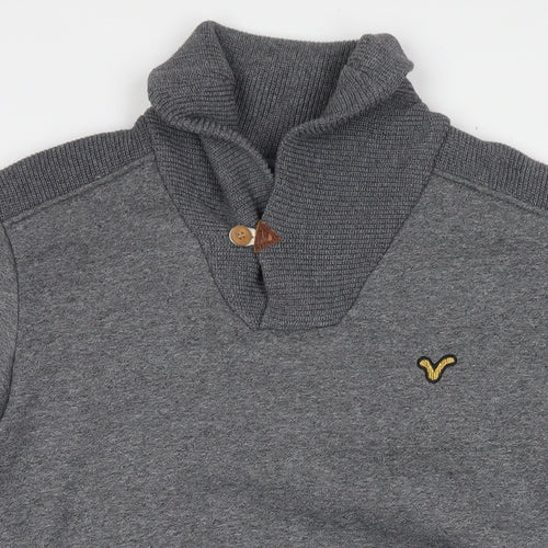 Voi Jeans Mens Grey Cotton Pullover Sweatshirt Size L