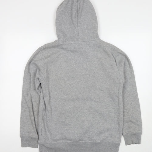 Carbrini Boys Grey Cotton Pullover Hoodie Size 13-14 Years Pullover - Logo
