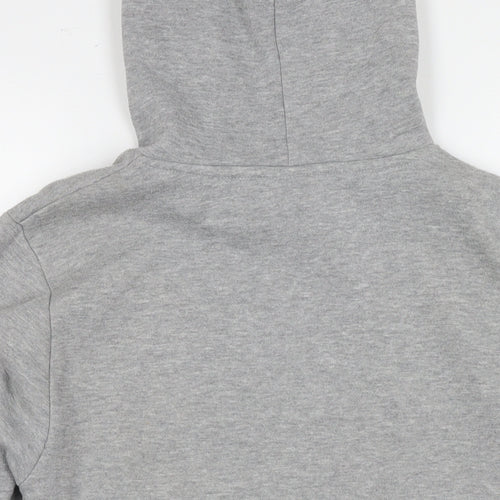 Carbrini Boys Grey Cotton Pullover Hoodie Size 13-14 Years Pullover - Logo