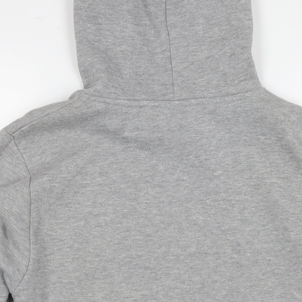 Carbrini Boys Grey Cotton Pullover Hoodie Size 13-14 Years Pullover - Logo