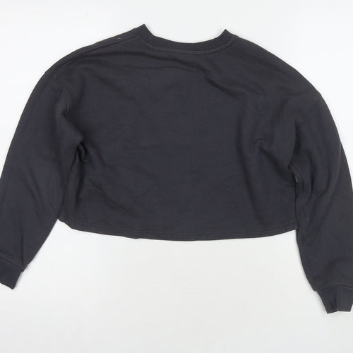 New Look Girls Grey Cotton Pullover Sweatshirt Size 12-13 Years Pullover - I have too many presents Said no one ever