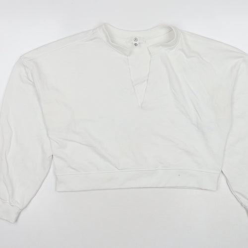 Missguided Womens White Polyester Pullover Sweatshirt Size 6 Pullover