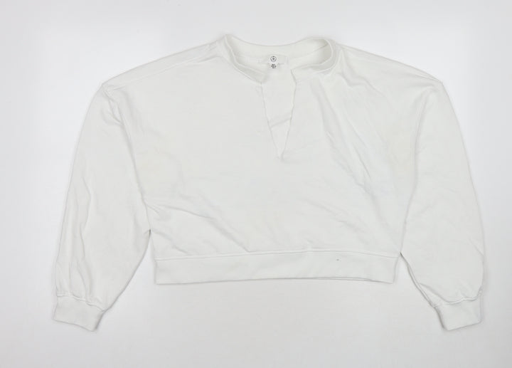 Missguided Womens White Polyester Pullover Sweatshirt Size 6 Pullover