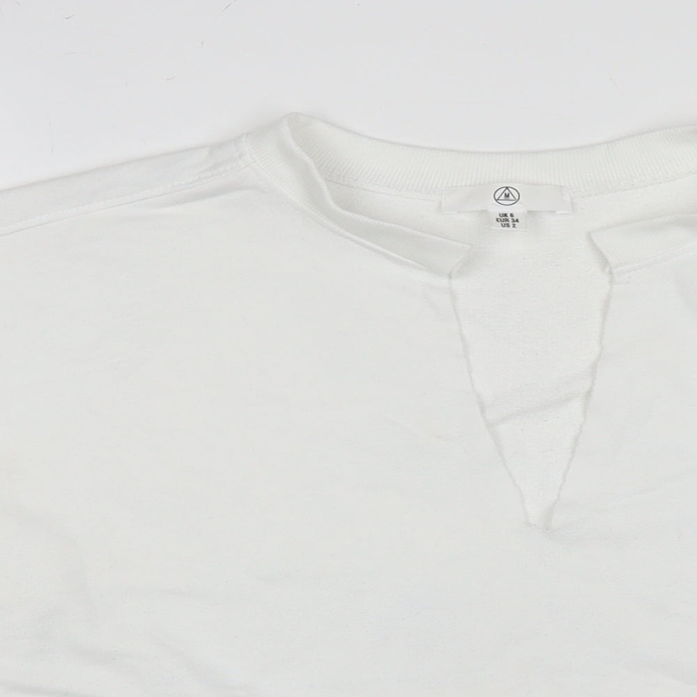 Missguided Womens White Polyester Pullover Sweatshirt Size 6 Pullover