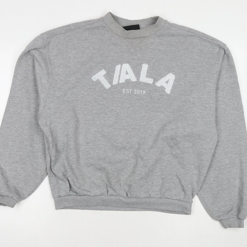Tala Womens Grey Cotton Pullover Sweatshirt Size M Pullover - Logo