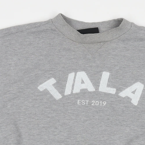 Tala Womens Grey Cotton Pullover Sweatshirt Size M Pullover - Logo