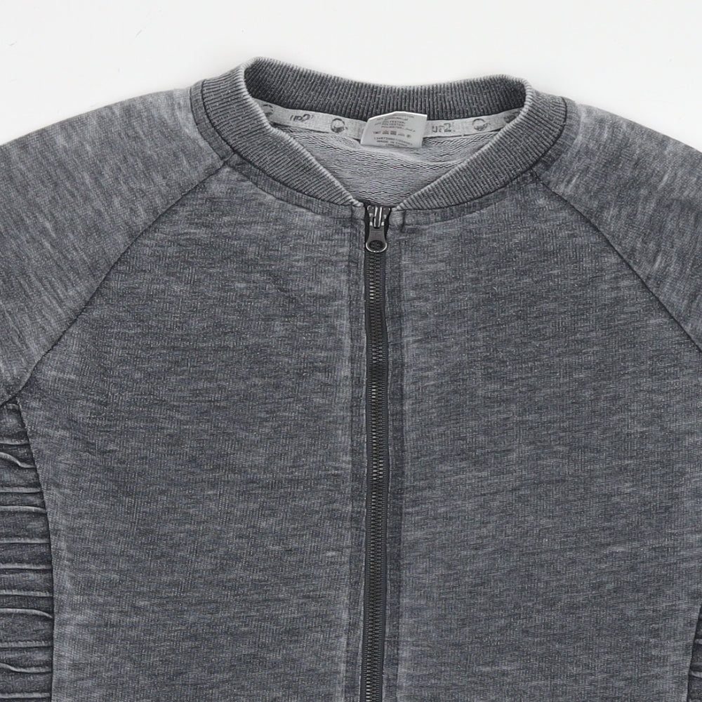 Cup2 Mens Grey Polyester Full Zip Sweatshirt Size M