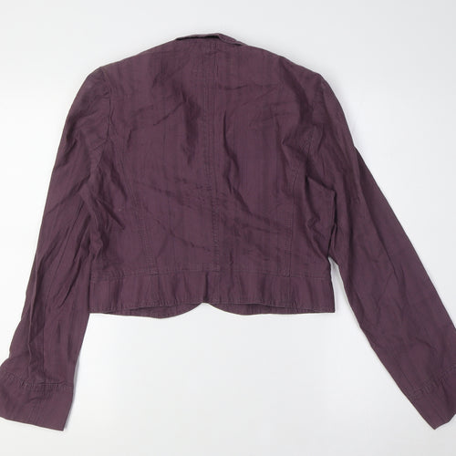 NEXT Womens Purple Jacket Size 12 Button
