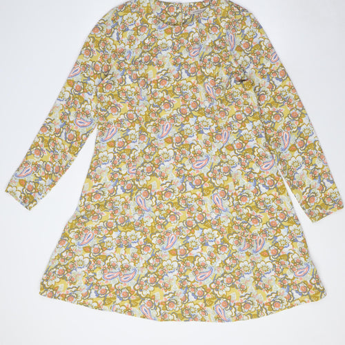 Marks and Spencer Womens Multicoloured Polyester A-Line Size 12 Round Neck - Limited Edition