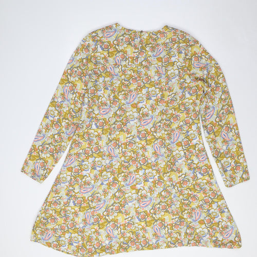 Marks and Spencer Womens Multicoloured Polyester A-Line Size 12 Round Neck - Limited Edition