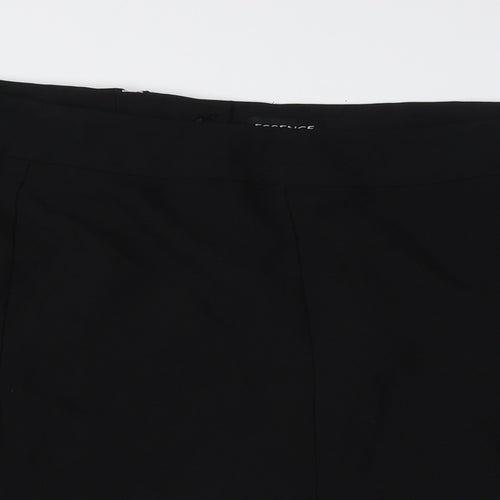 essence Womens Black Polyester A-Line Skirt Size 22 Zip